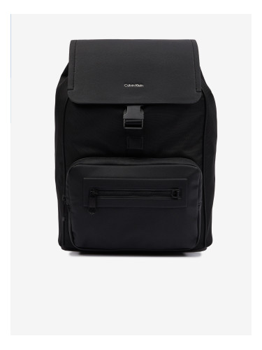 Black Men's Backpack Calvin Klein Elevated Flap BP