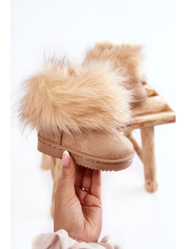 Boto Детски ботуши за сняг с еко кожа Бежови Ариана