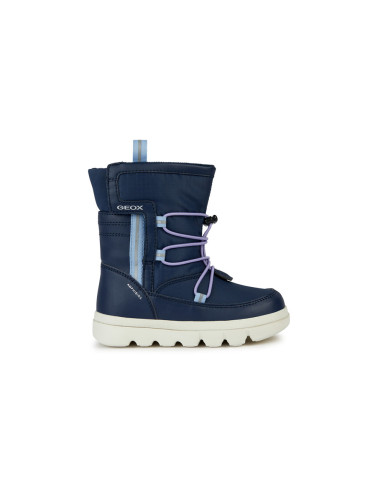 Dark Blue Girls Ankle Boots Geox Willaboom Abx - Girls