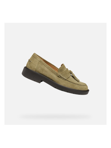 Khaki Women's Loafers Geox Spherica EC1 - Women's