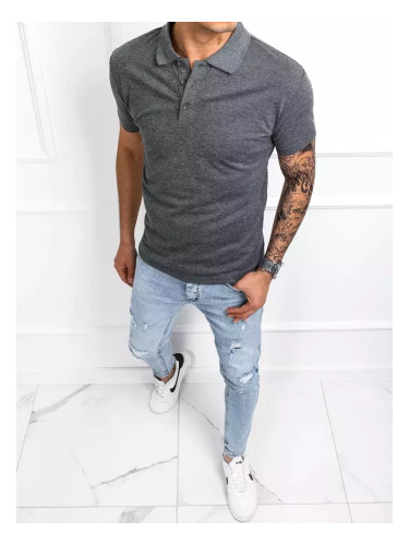 Koszulka polo męska ciemnoszara Dstreet