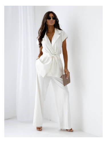 Resti Ecru Livia Palazzo Women's Trousers – Italian style, luxurious fabric