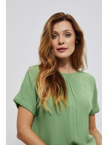 Marisse Viscose Blouse Shirt L-Ko-3741 Palm