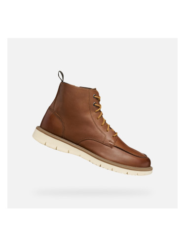 Brown Men's Ankle Boots Geox Pove - Mens