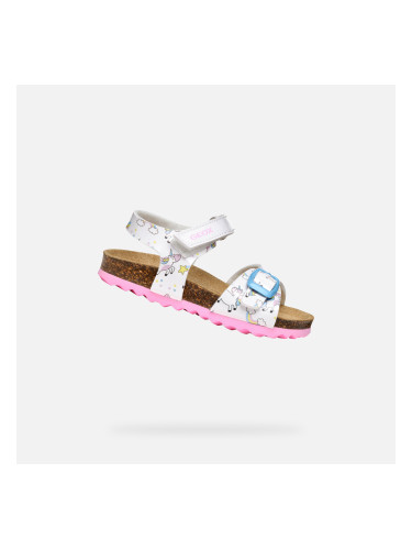 White Girls Sandals Geox Chalki - Girls