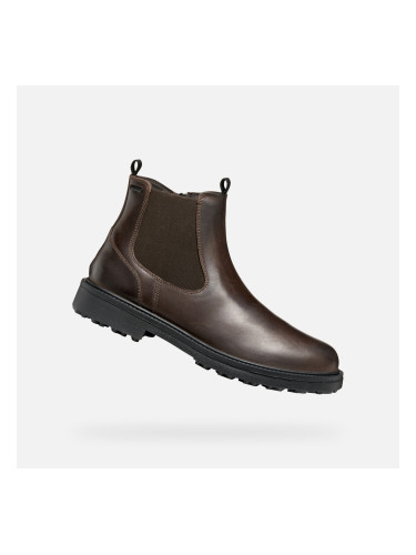Men's Brown Ankle Boots Geox Lagorai + Grip B A - Mens