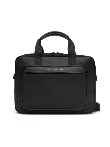 Чанта за лаптоп Tommy Hilfiger Th Foundation Computer Bag AM0AM13626 Черен