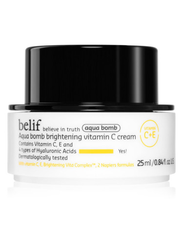 belif Aqua Bomb Brightening Vitamin C Cream озаряващ крем с хидратиращ ефект 25 мл.