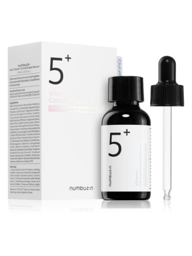 Numbuzin No. 5 Glutathione Vitamin Concentrated Serum концентриран серум за лице за кожа с хиперпигментация 30 мл.