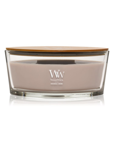 Woodwick Opulent Wood Patchouli Creme ароматна свещ с дървен фитил 453.6 гр.
