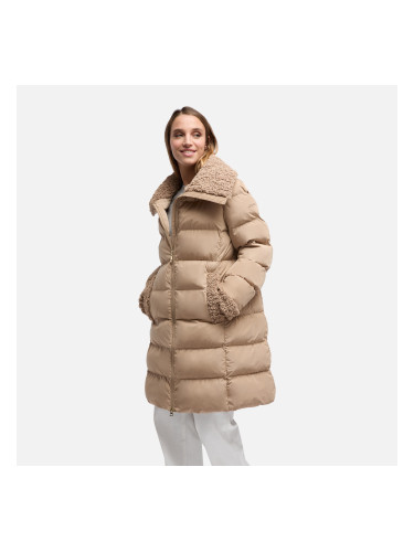 Beige Women's Quilted Jacket Geox Vilde - Women's