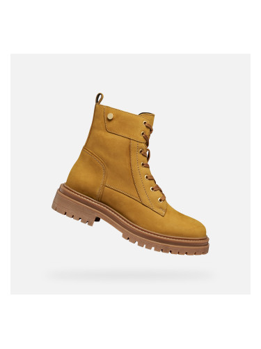 Yellow Women's Ankle Boots Geox Iridea - Ladies