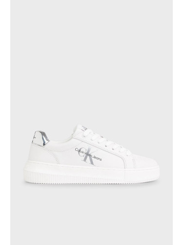 White women's leather sneakers Calvin Klein Jeans