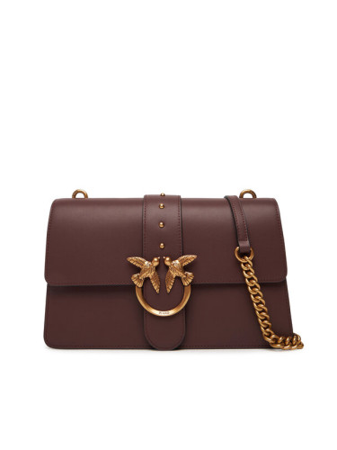 PINKO Дамска чанта Love One Classic ST.CL Al 25-26 PLTT 105857 A0F1 Бордо