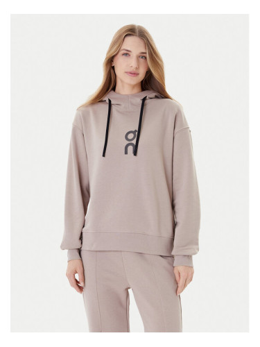 On Суитшърт Club Hoodie 1WE1004 Бежов Relaxed Fit
