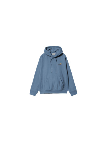 Carhartt WIP Hooded American Script Sweat Blue Мъже - Суитшърти и блузи с качулка Carhartt WIP - Син - I028279_1YI_XX-L - Size: L