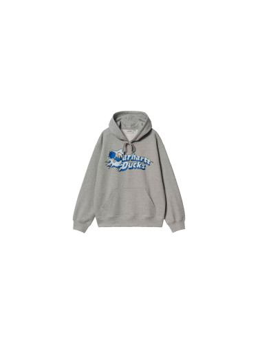 Carhartt WIP Hooded Flaming Ducks Sweat Grey Мъже - Суитшърти и блузи с качулка Carhartt WIP - Сив - I034724_V6_XX-M - Size: M