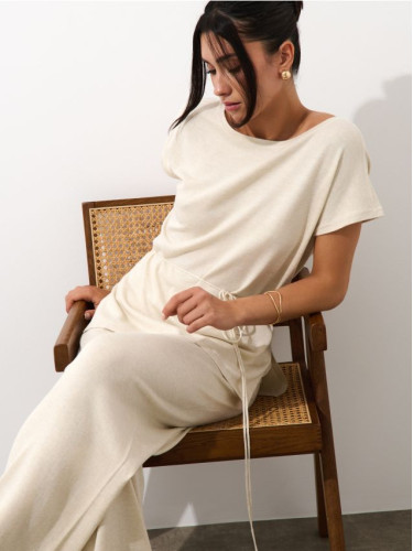 Mohito - Блуза с детайл възел - бежово