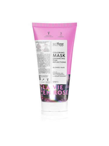 so!flow Coloring Mask Blonde Hair Интензивна възстановяваща цветна маска цвят Pink 200 мл.