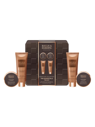 Baylis & Harding Black Pepper & Ginseng подаръчен комплект метална кутия за мъже