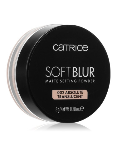 Catrice Soft Blur Matte фиксираща пудра на прах цвят 002 Absolute Translucent 8 гр.