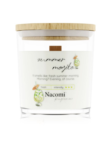 Nacomi Soy Candle Home Fragrances ароматна свещ с дървен фитил 140 гр.