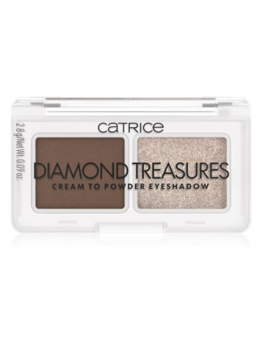 Catrice Diamond Treasures дуо сенки за очи цвят 01 Hazel Spark 2.8 гр.