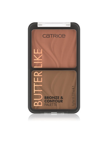 Catrice Butter Like Bronze & Contour контурираща палитра за лице с бронзър цвят 020 Shape It My Way 9 гр.