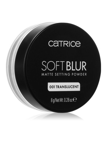 Catrice Soft Blur Matte фиксираща пудра на прах цвят 001 Translucent 8 гр.