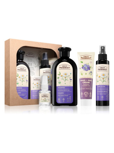 Green Pharmacy Chamomile & Flaxseed oil Set подаръчен комплект за боядисана коса