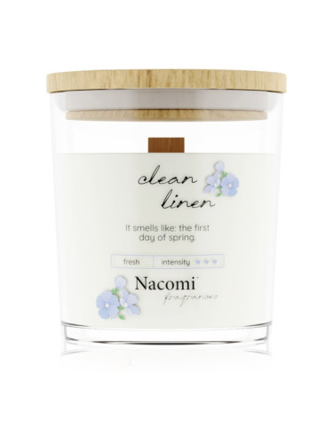Nacomi Soy Candle Home Fragrances ароматна свещ с дървен фитил 140 гр.