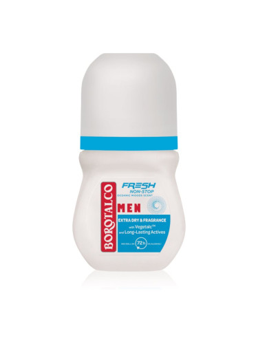 Borotalco Non-Stop Fresh MEN рол-он за мъже аромати Oceanic Wood 50 мл.
