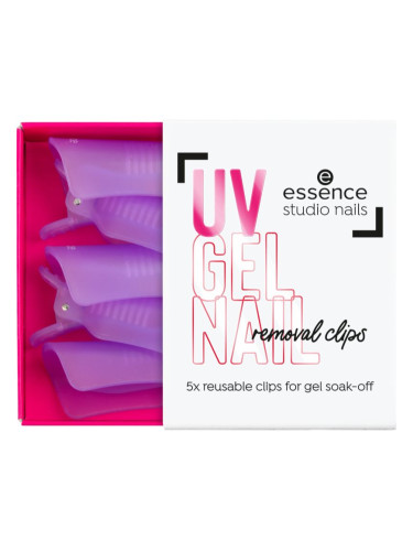 essence studio nails UV GEL NAIL клипове за отстраняване маникюр- гел 5 бр.