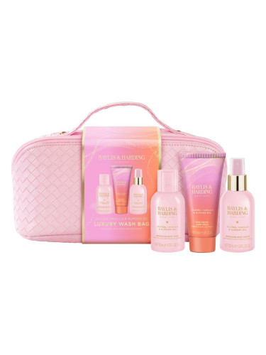 Baylis & Harding Jojoba, Vanilla & Almond Oil подаръчен комплект козметична чантичка