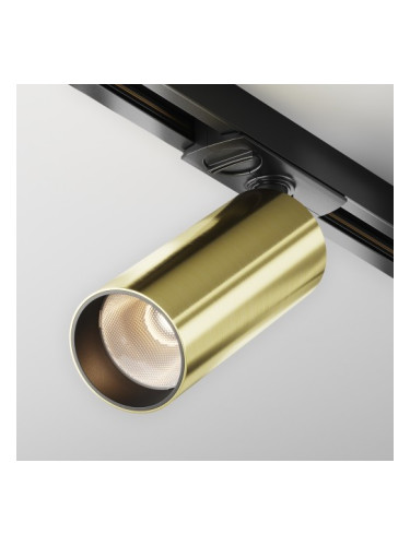 LED прожектор за монофазна шина Maytoni TR021-1-12W3K-W-BBS Focus LED 12W 3000K Satin Brass Track Light Unity