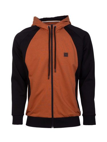 Мъжки суитшърт в черно и керемида