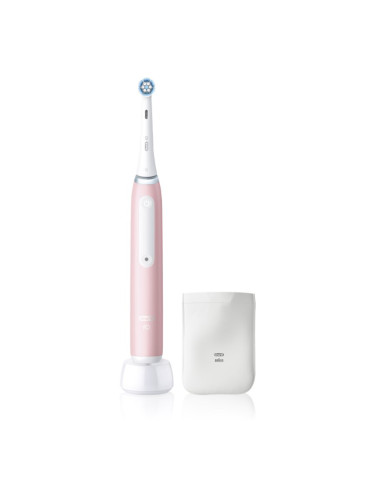 Oral-B iO Sensi Clean електрическа четка за зъби с калъф за зарядно устройство Blush Pink 1 бр.