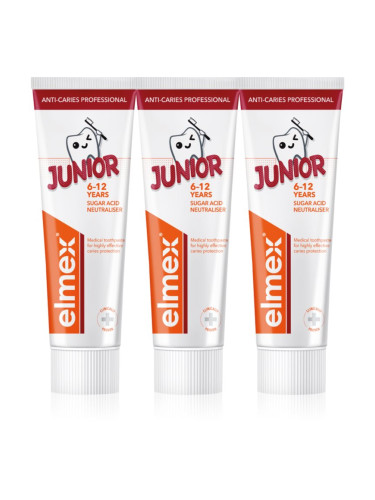 Elmex Anti-Caries Professional Junior паста за зъби за деца 3x75 мл.