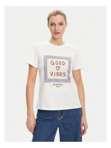 Weekend Max Mara Тишърт Ara 2525976041 Бял Regular Fit