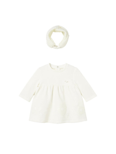 Mayoral Плетена рокля 2803 Екрю Regular Fit