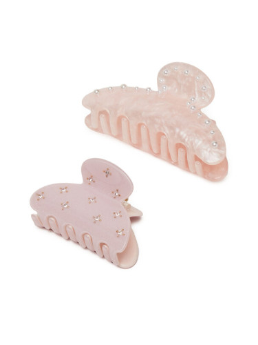 Pieces Комплект шноли за коса Pclala 2-Pack Hairshark 17156122 Розов