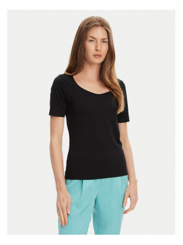 United Colors Of Benetton Тишърт 3FJHD401P Черен Slim Fit