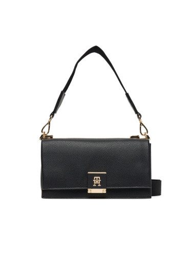 Tommy Hilfiger Дамска чанта Her Med Crossover AW0AW17726 Черен