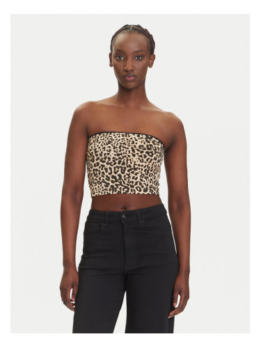 Noisy May топ Avery 27034321 Кафяв Slim Fit