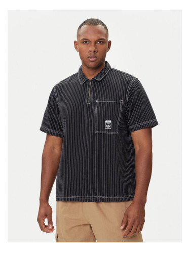 adidas Тениска с яка и копчета Wabash JW0171 Черен Loose Fit