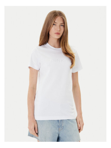 PINKO Тишърт Start 101752 A2RD Бял Regular Fit