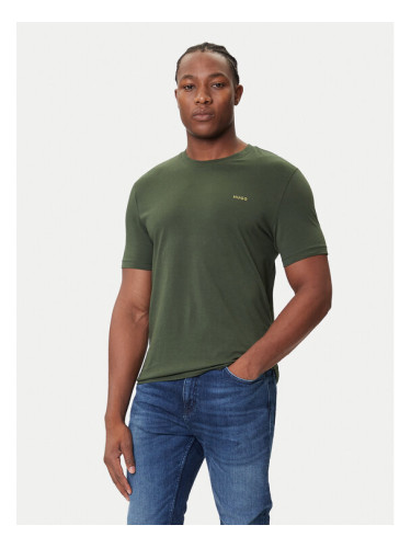 HUGO Тишърт Dero222 50466158 Зелен Regular Fit