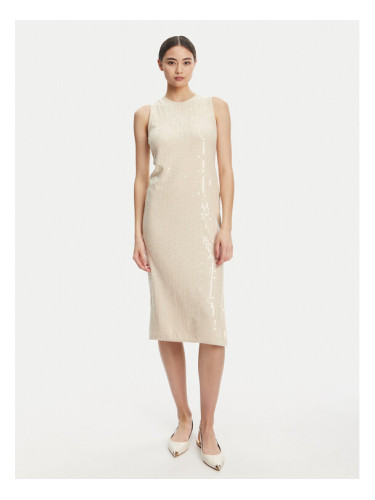 Marella Коктейлна рокля Addetto 2523326024 Екрю Regular Fit