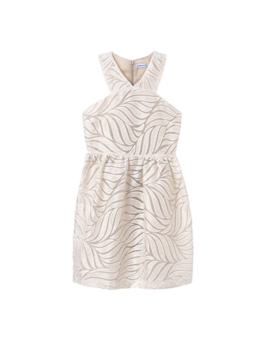 Mayoral Елегантна рокля 6976 Бежов Regular Fit