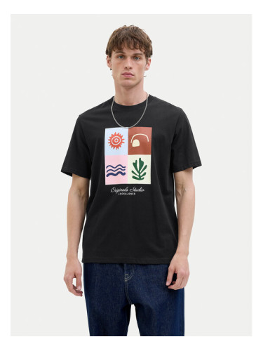 Jack & Jones Тишърт Canggu 12277220 Черен Regular Fit